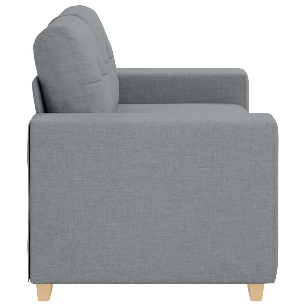 Canapé causeuse gris clair 120 cm tissu - XIOS
