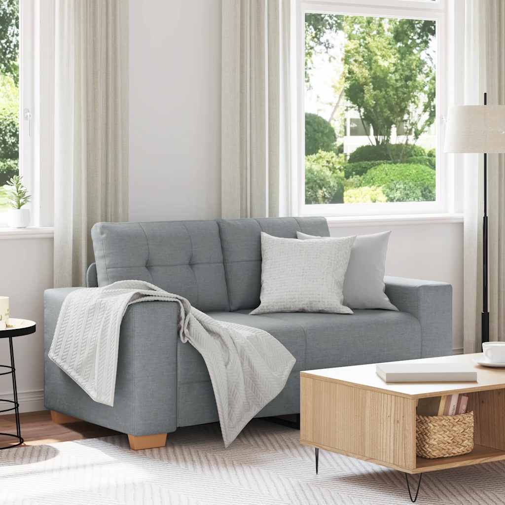 Canapé causeuse gris clair 120 cm tissu - XIOS
