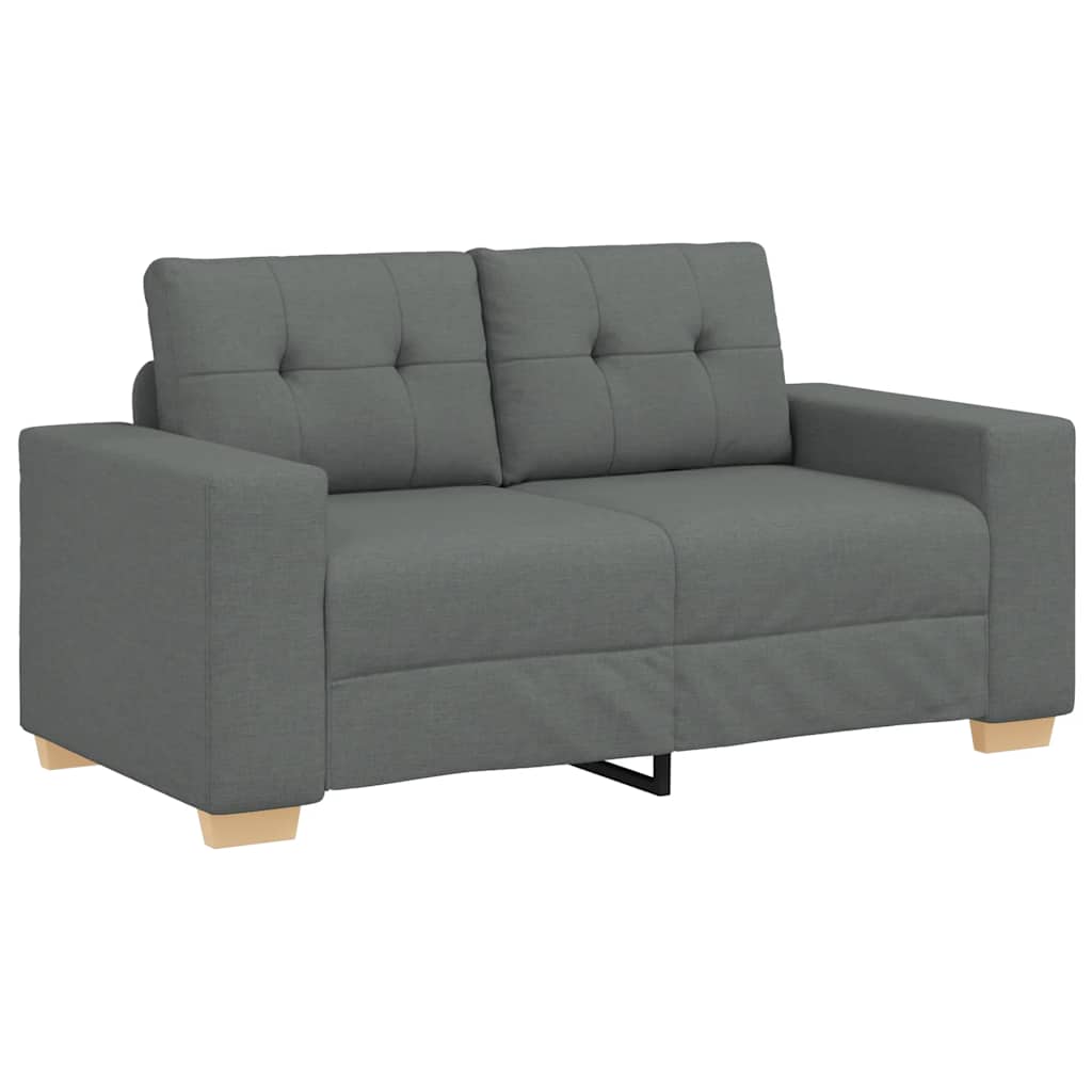 Canapé deux places gris foncé 160 x 77 x 82 cm en tissu - XIOS