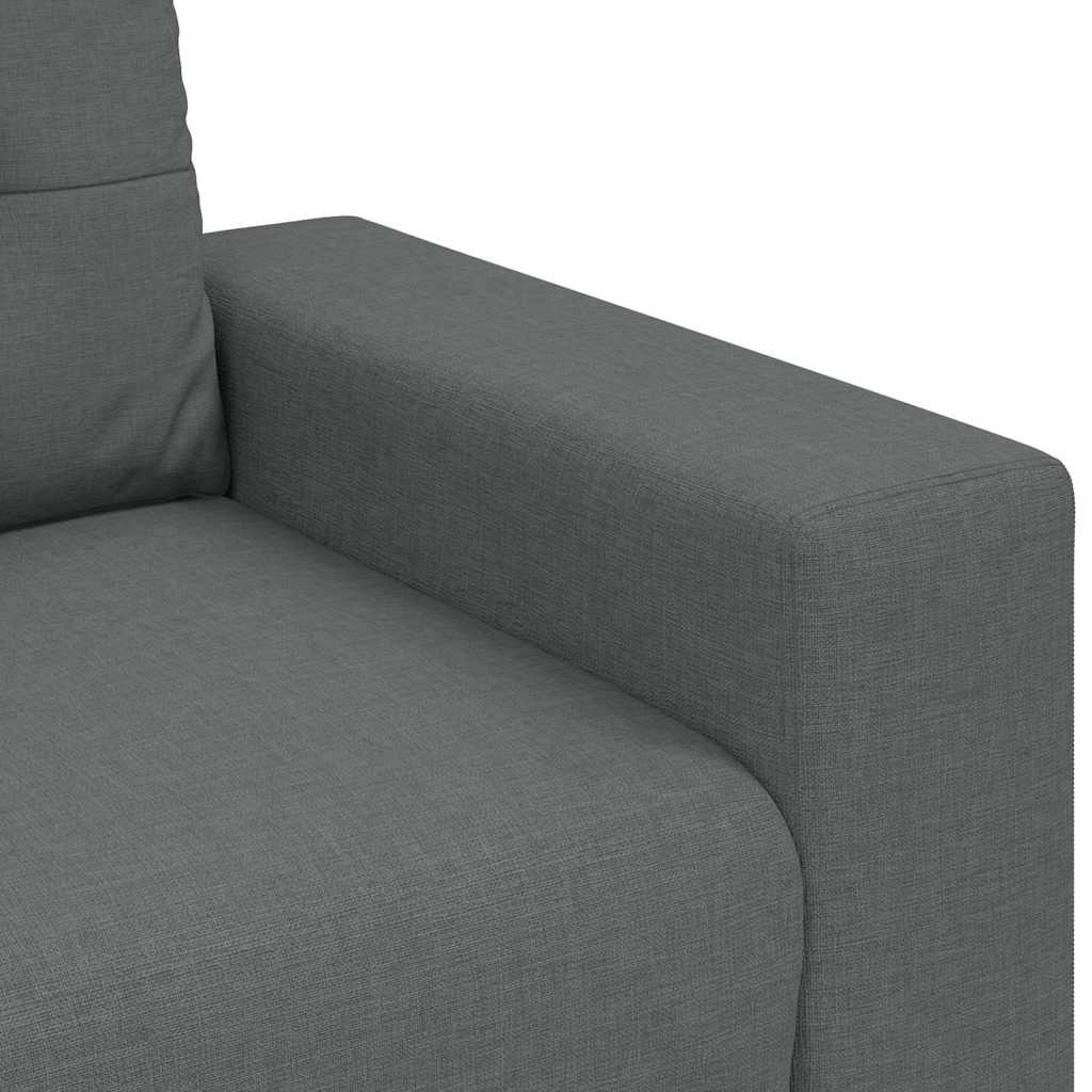 Canapé deux places gris foncé 160 x 77 x 82 cm en tissu - XIOS