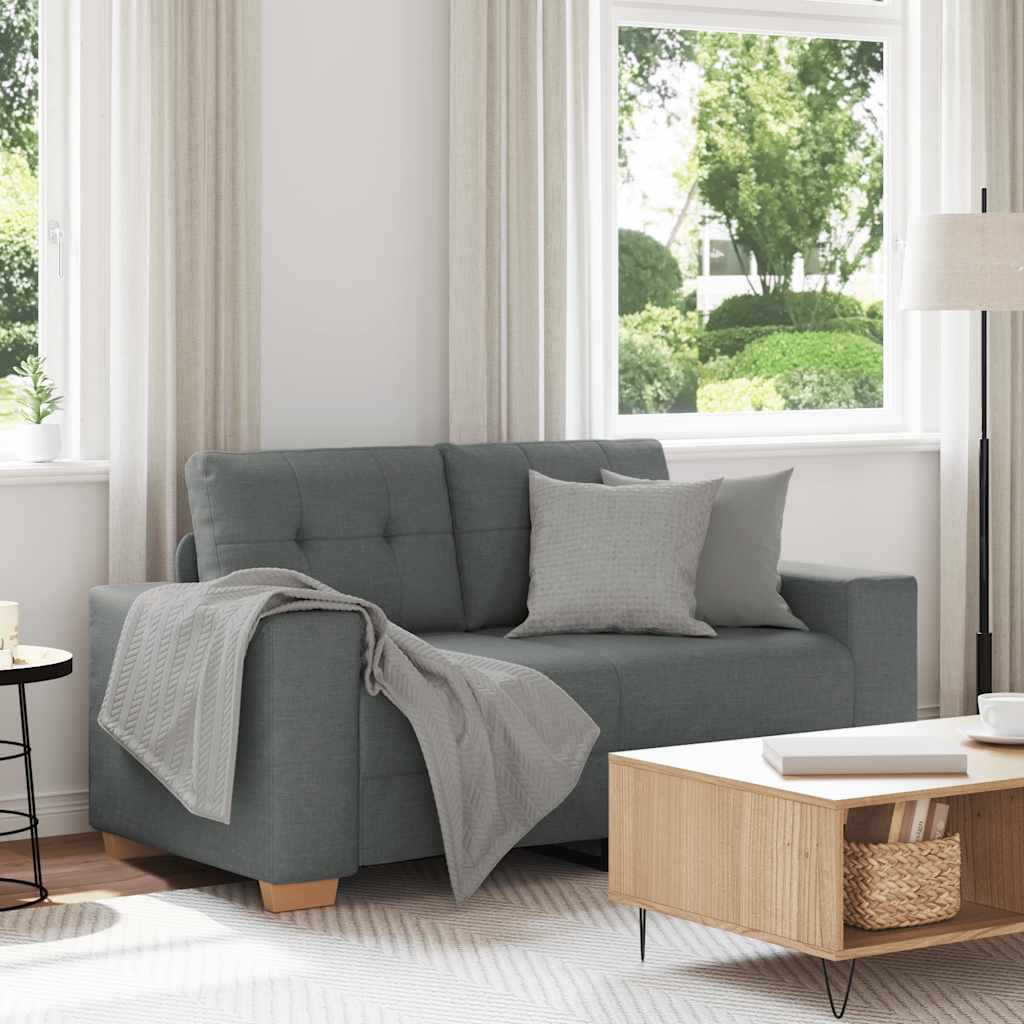 Canapé deux places gris foncé 160 x 77 x 82 cm en tissu - XIOS