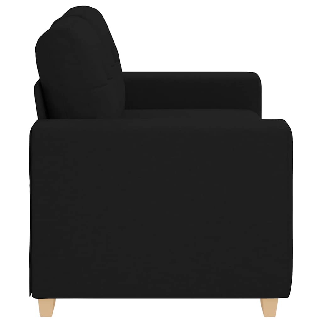 Canapé deux places noir 160x77x82 cm en tissu - XIOS