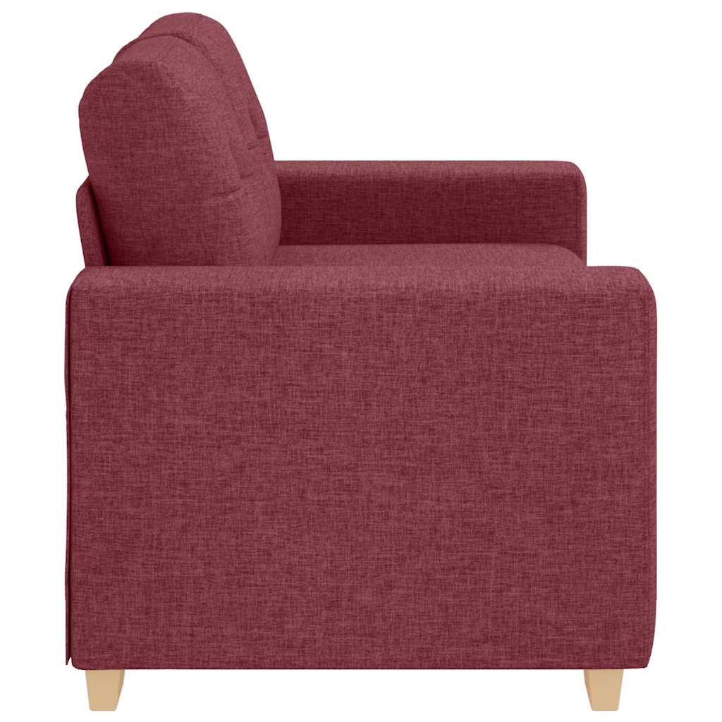 Canapé deux places rouge vin 160x77x82 cm en tissu - XIOS