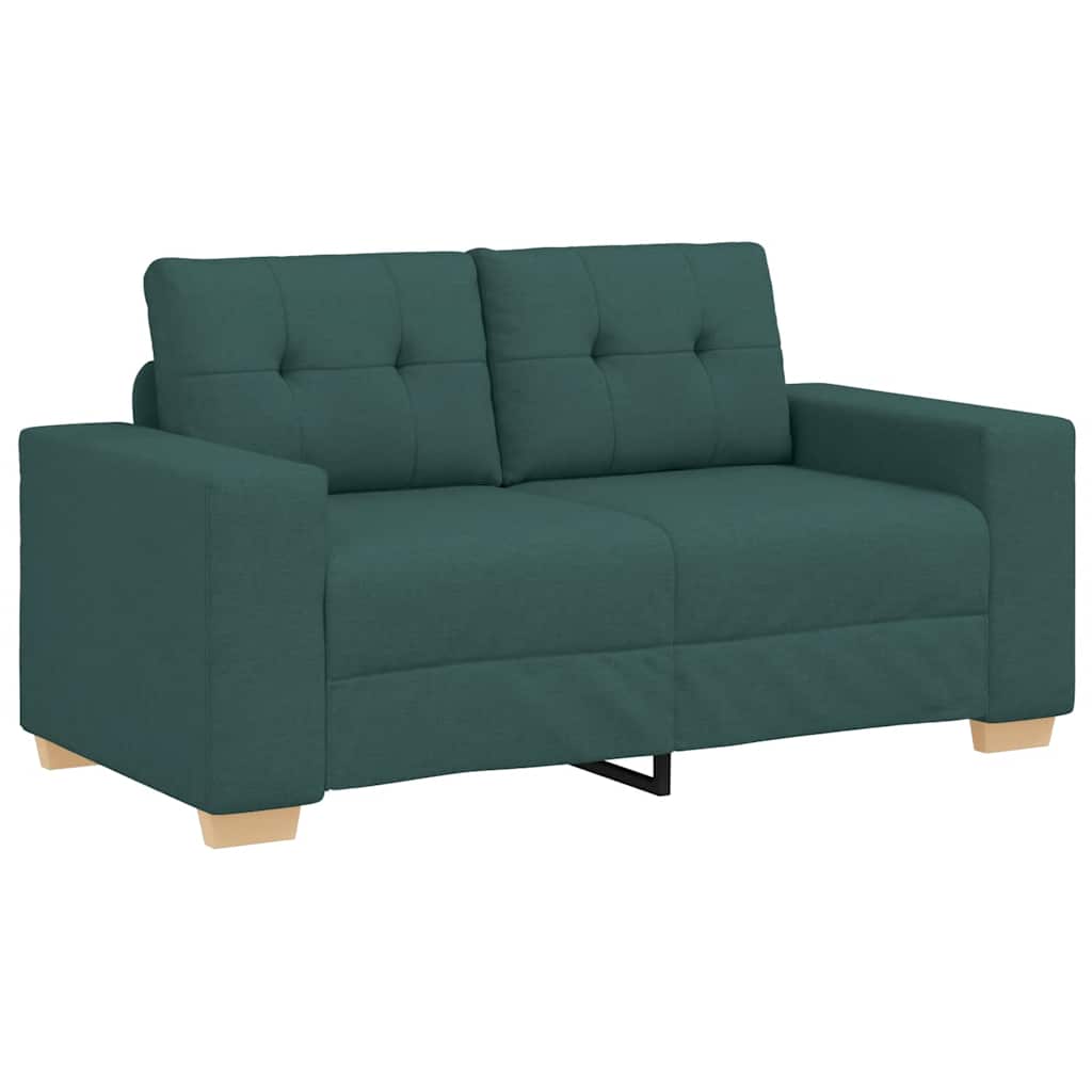Canapé deux places vert foncé 160 x 77 x 82 cm en tissu - XIOS