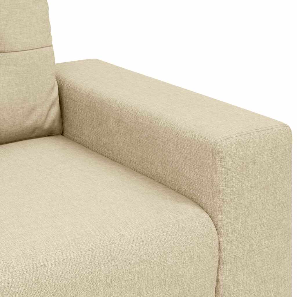 Canapé deux places avec coussin Crème tissu - XIOS