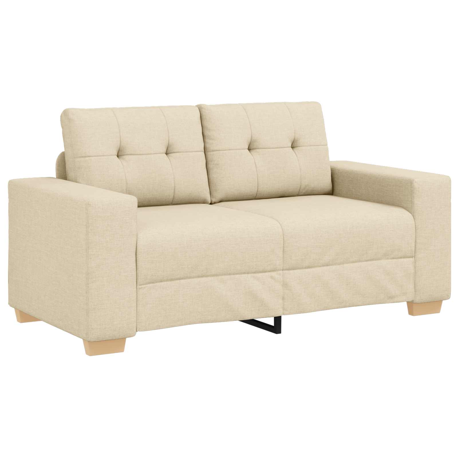 | Canapé Loveseat | avec coussin Crème tissu - XIOS