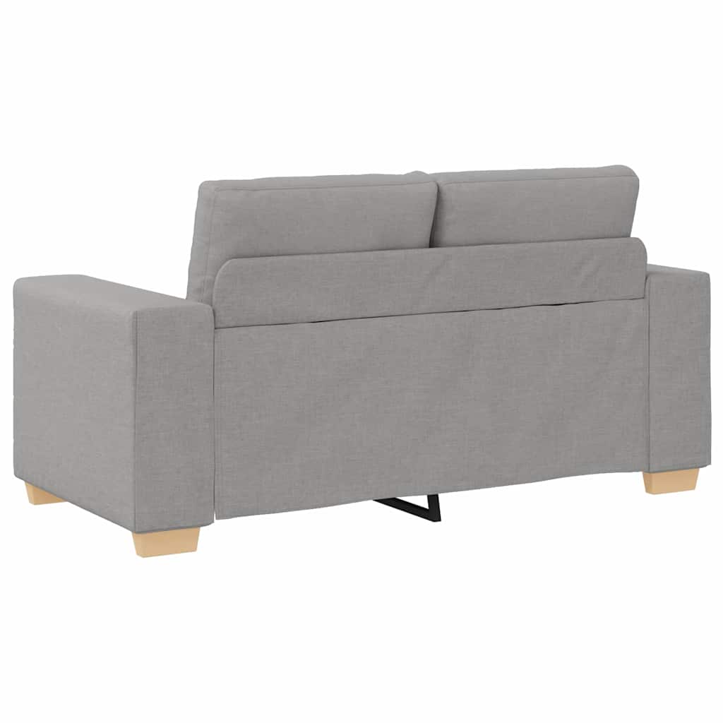 Canapé deux places avec coussin Gris nuage tissu - XIOS