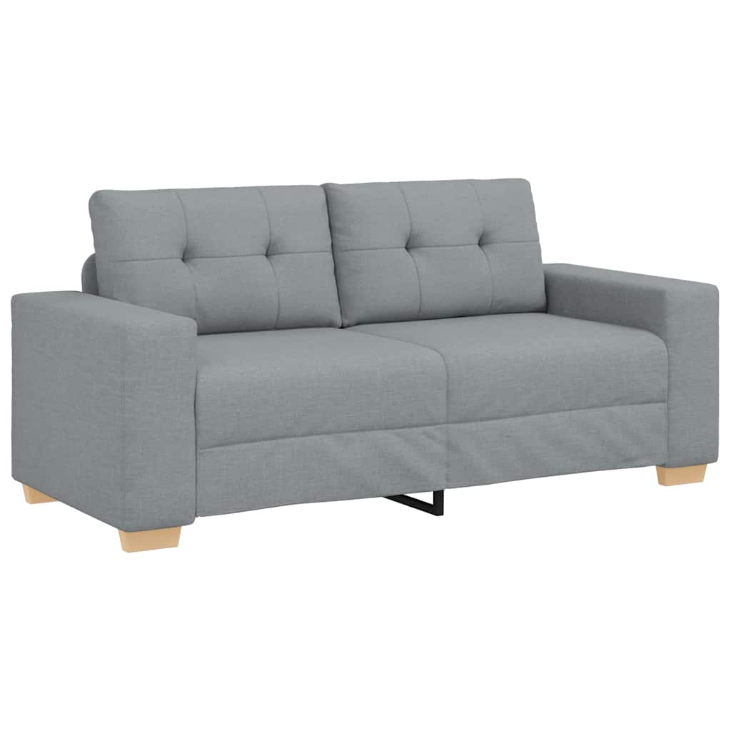 Canapé deux places gris clair 180 x 77 x 82 cm en tissu - XIOS