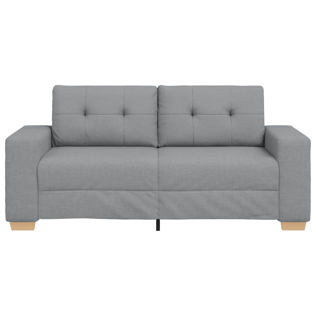 Canapé deux places gris clair 180 x 77 x 82 cm en tissu - XIOS