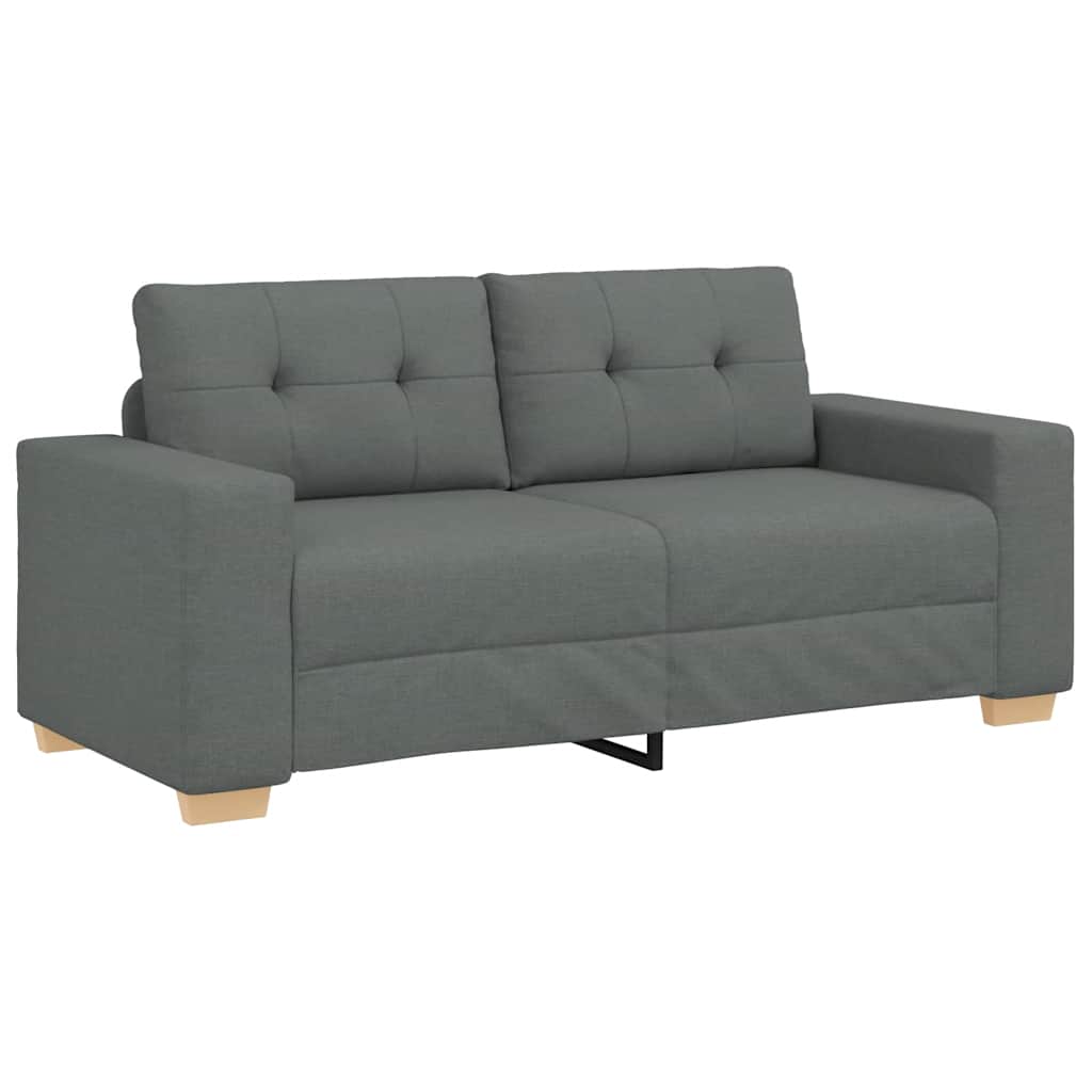 Canapé deux places gris foncé 180 x 77 x 82 cm en tissu - XIOS