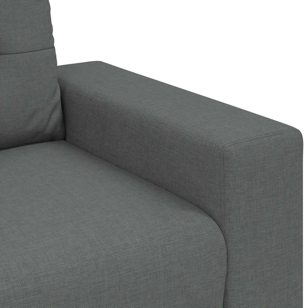 Canapé deux places gris foncé 180 x 77 x 82 cm en tissu - XIOS