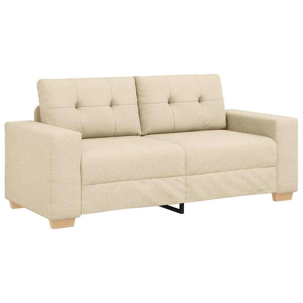 Canapé deux places crème 180x77x82 cm en tissu - XIOS