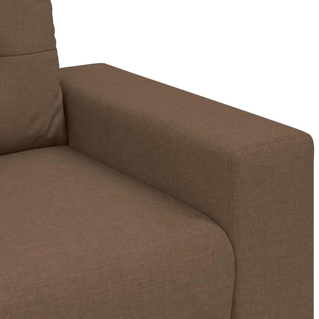 Sofa 3 places avec coussin Marron tissu - XIOS