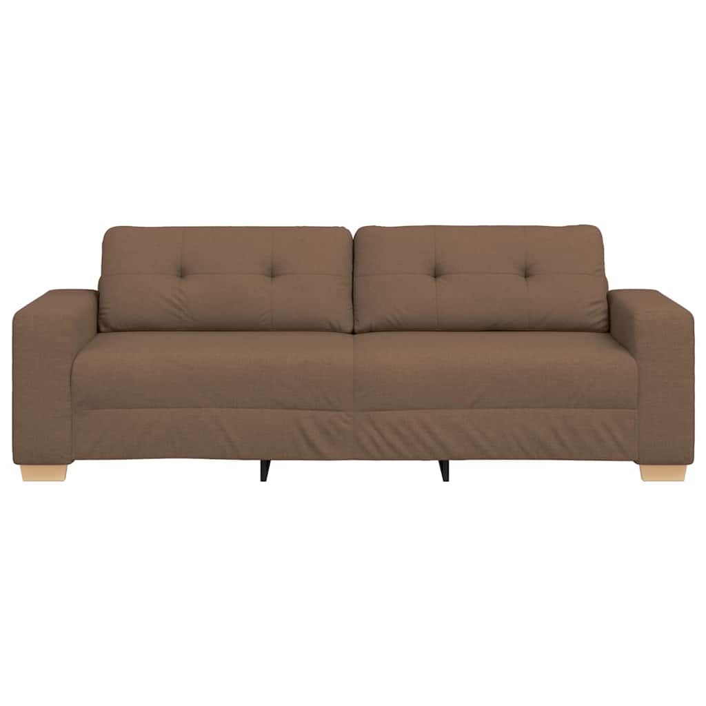 Sofa 3 places avec coussin Marron tissu - XIOS