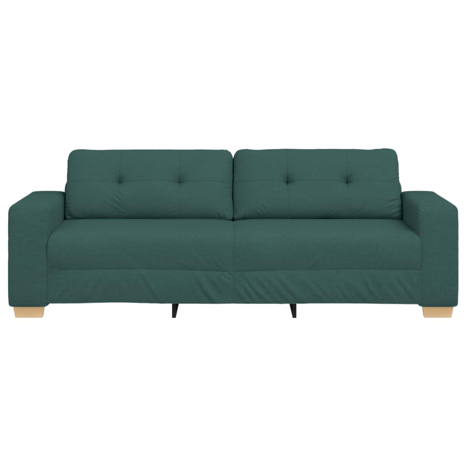 Sofa 3 places Vert foncé 220 cm tissu