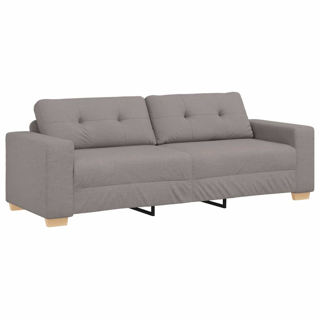 Sofa 3 places avec coussin Taupe tissu - XIOS