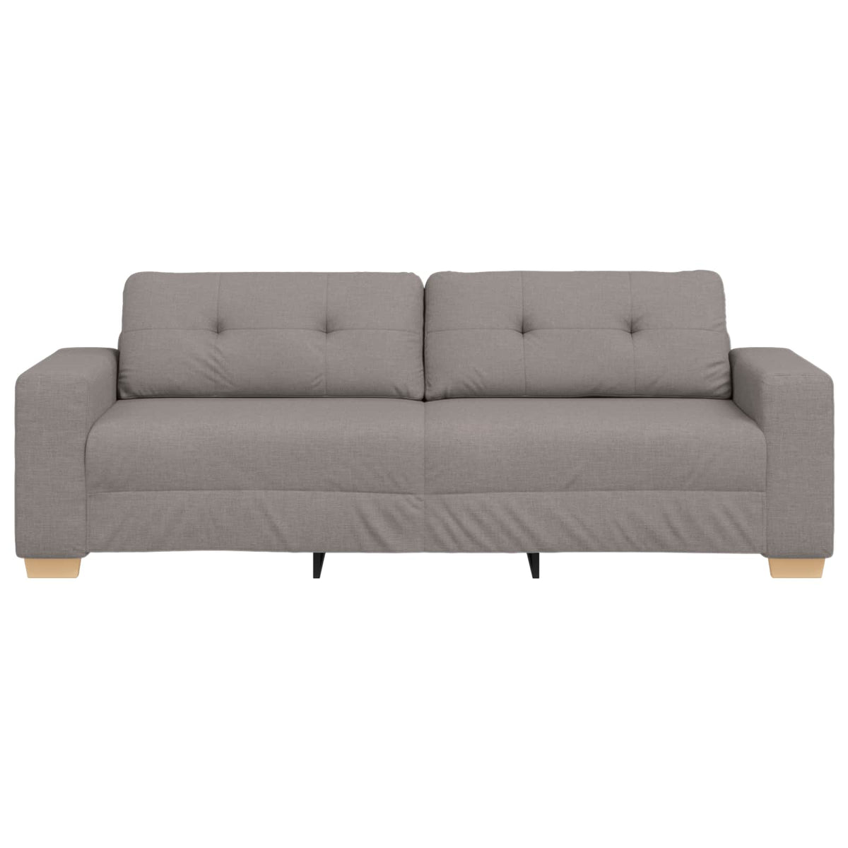 Sofa 3 places Taupe 220 cm tissu