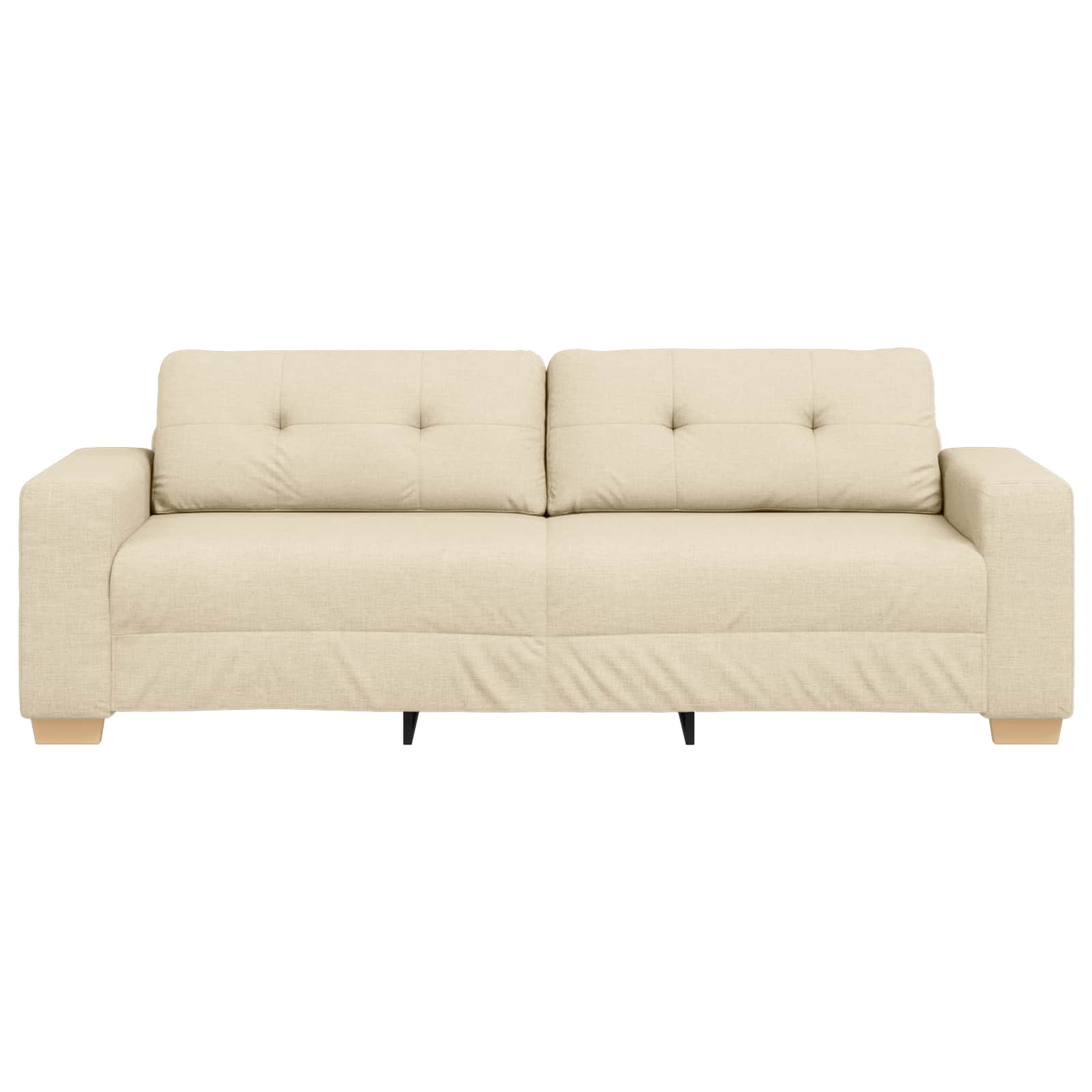 Sofa 3 places Crème 220 cm tissu