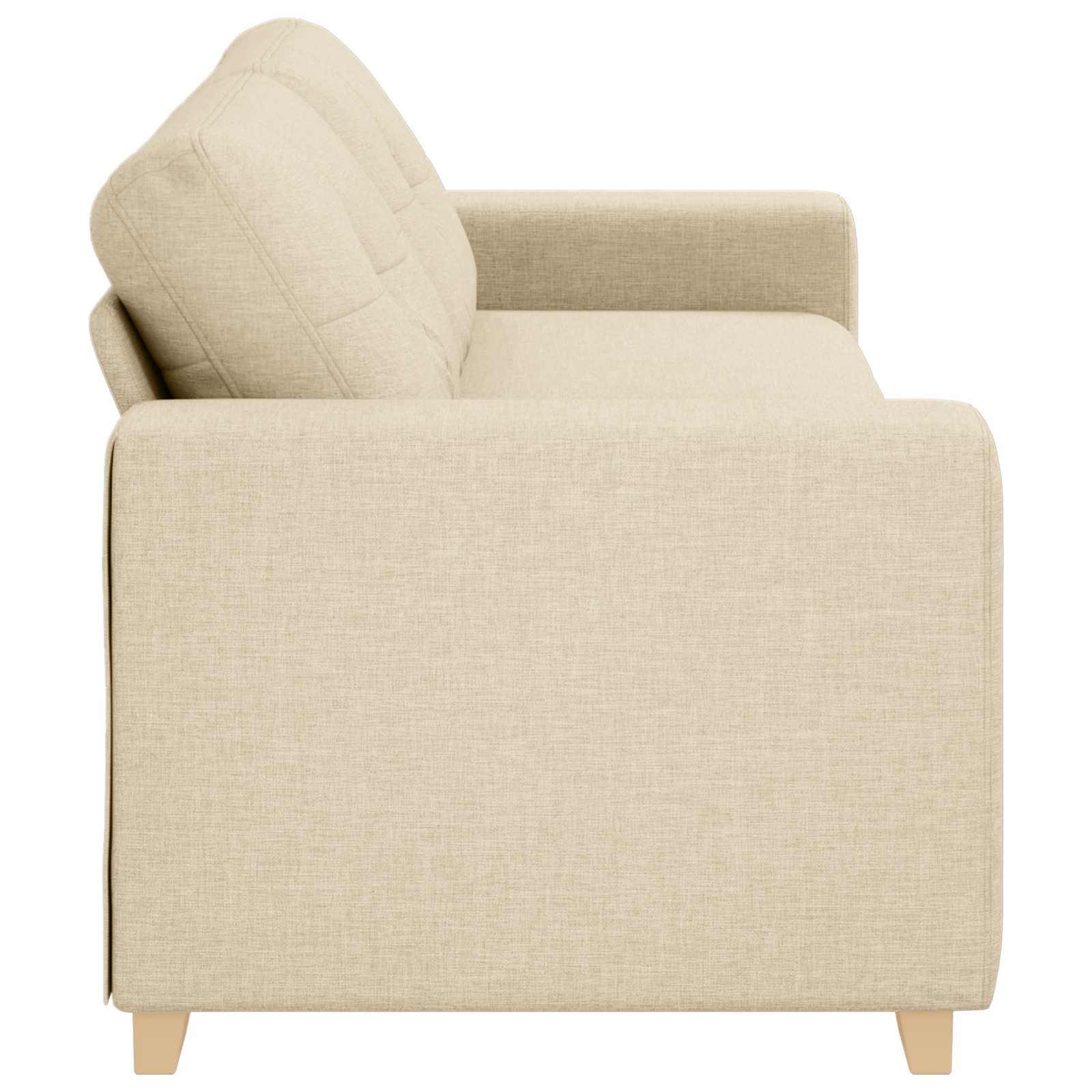 Sofa 3 places Crème 220 cm tissu