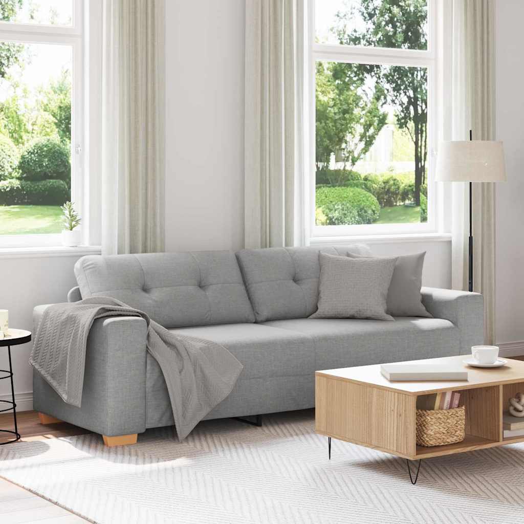 Sofa 3 places avec coussin Gris nuage tissu