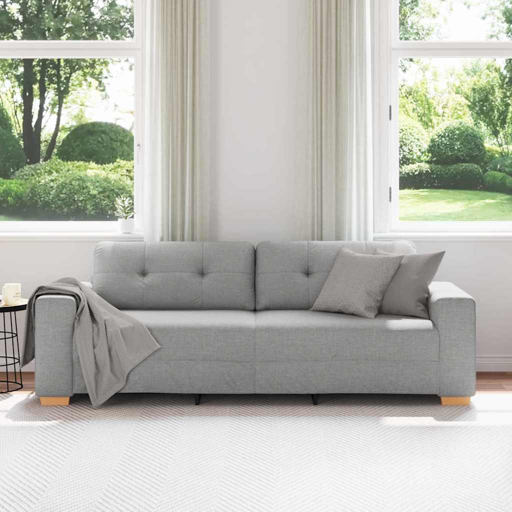 Sofa 3 places avec coussin Gris nuage tissu - XIOS