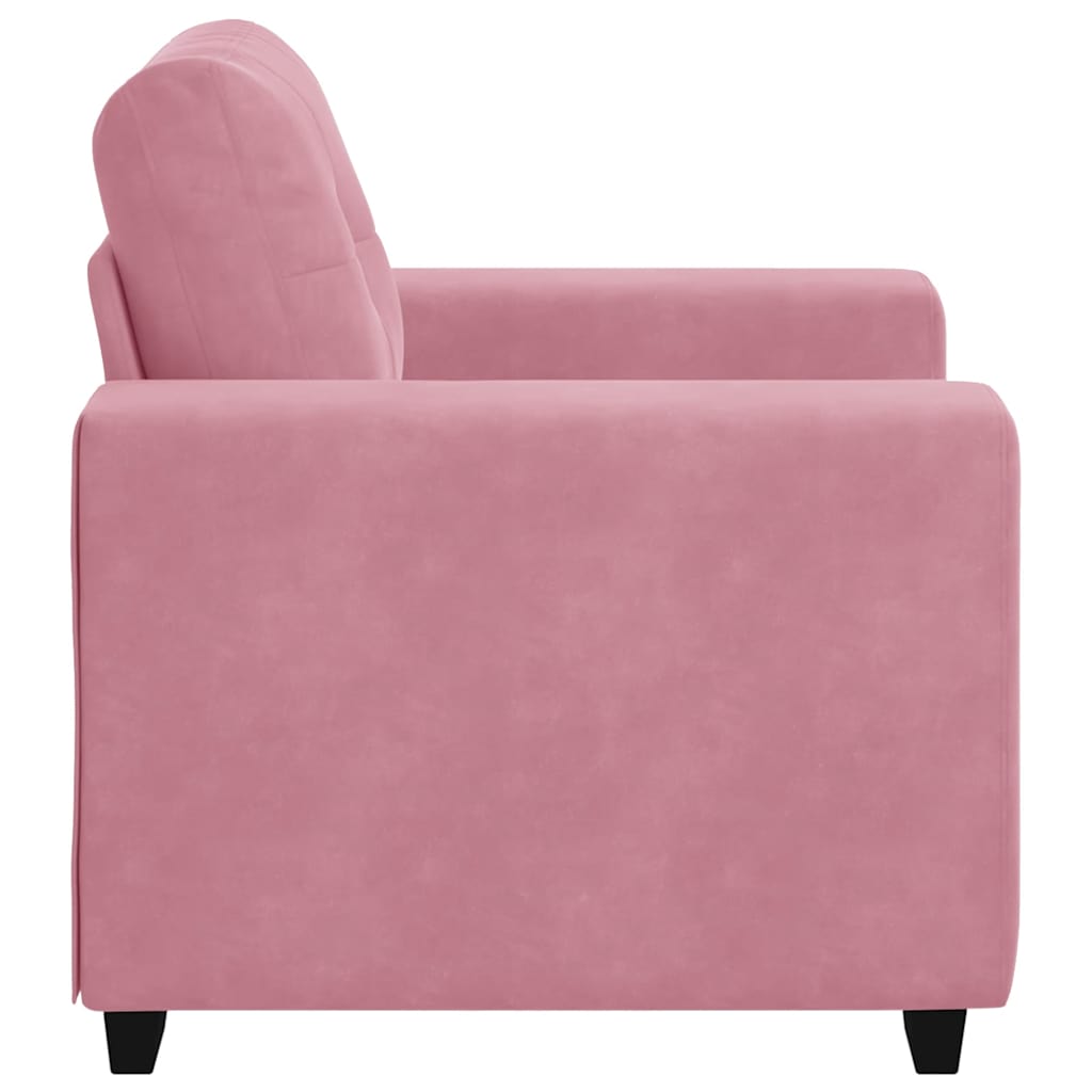 Fauteuil rose velours 100x78x80 cm - XIOS