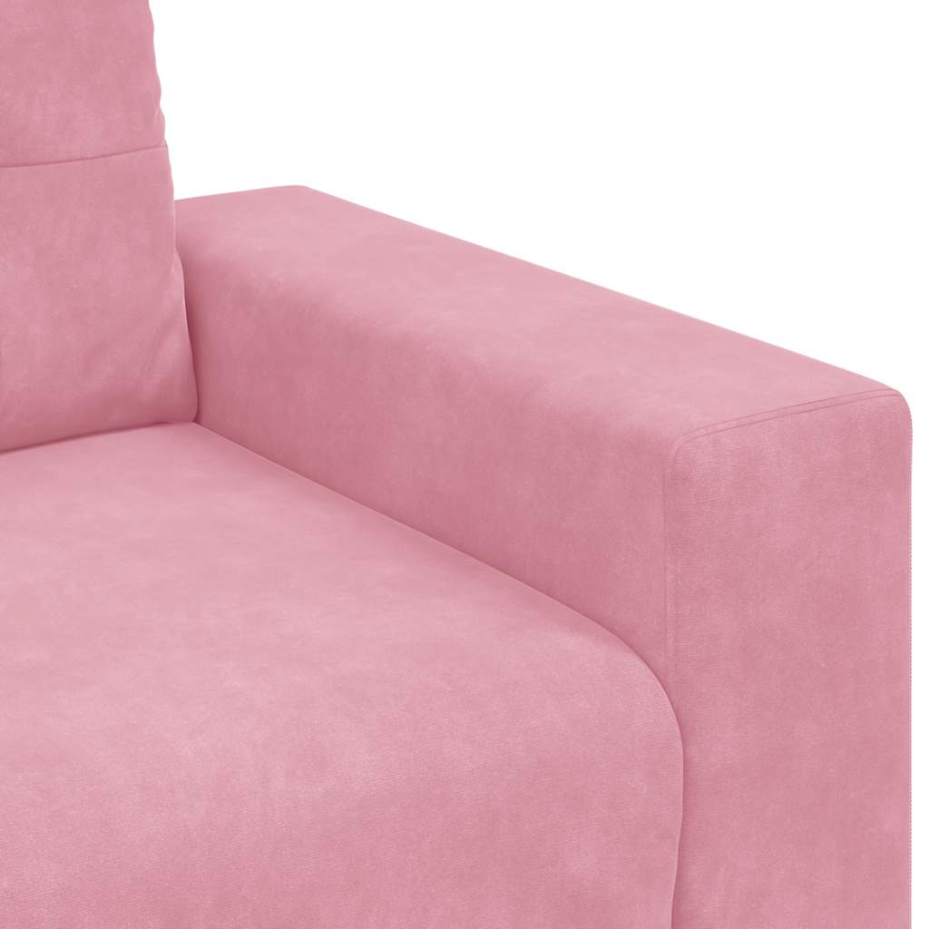 Fauteuil rose velours 100x78x80 cm - XIOS
