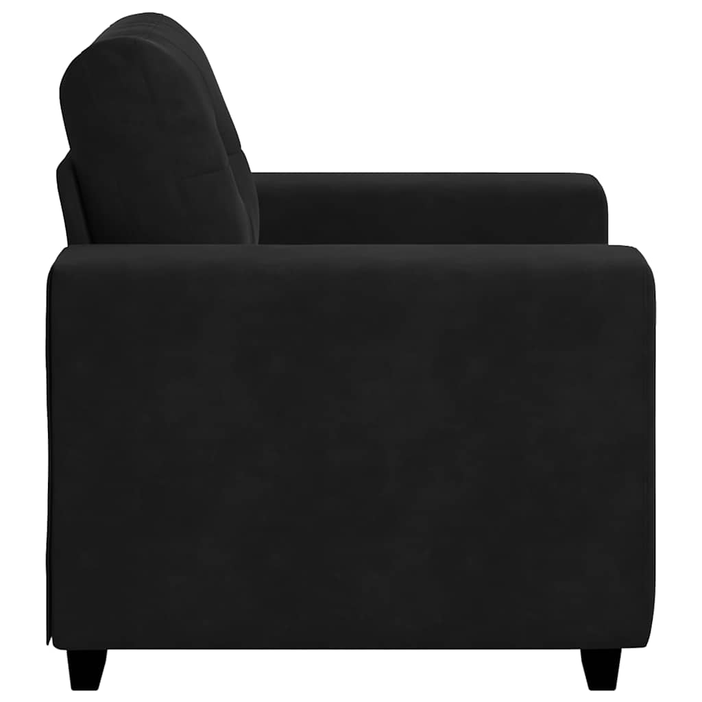 Fauteuil noir 60 cm velours - XIOS