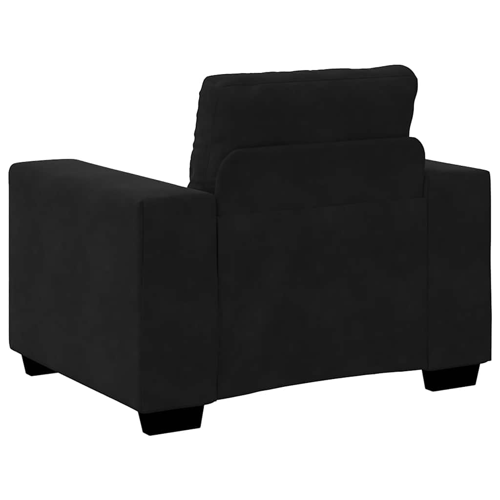 Fauteuil noir 60 cm velours - XIOS