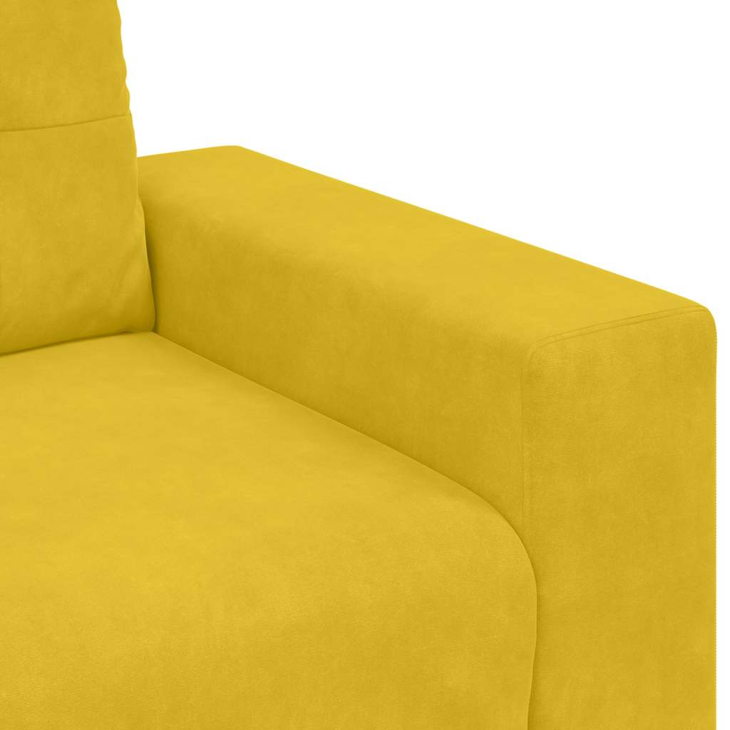 Fauteuil canapé jaune 100x78x80 cm velours - XIOS