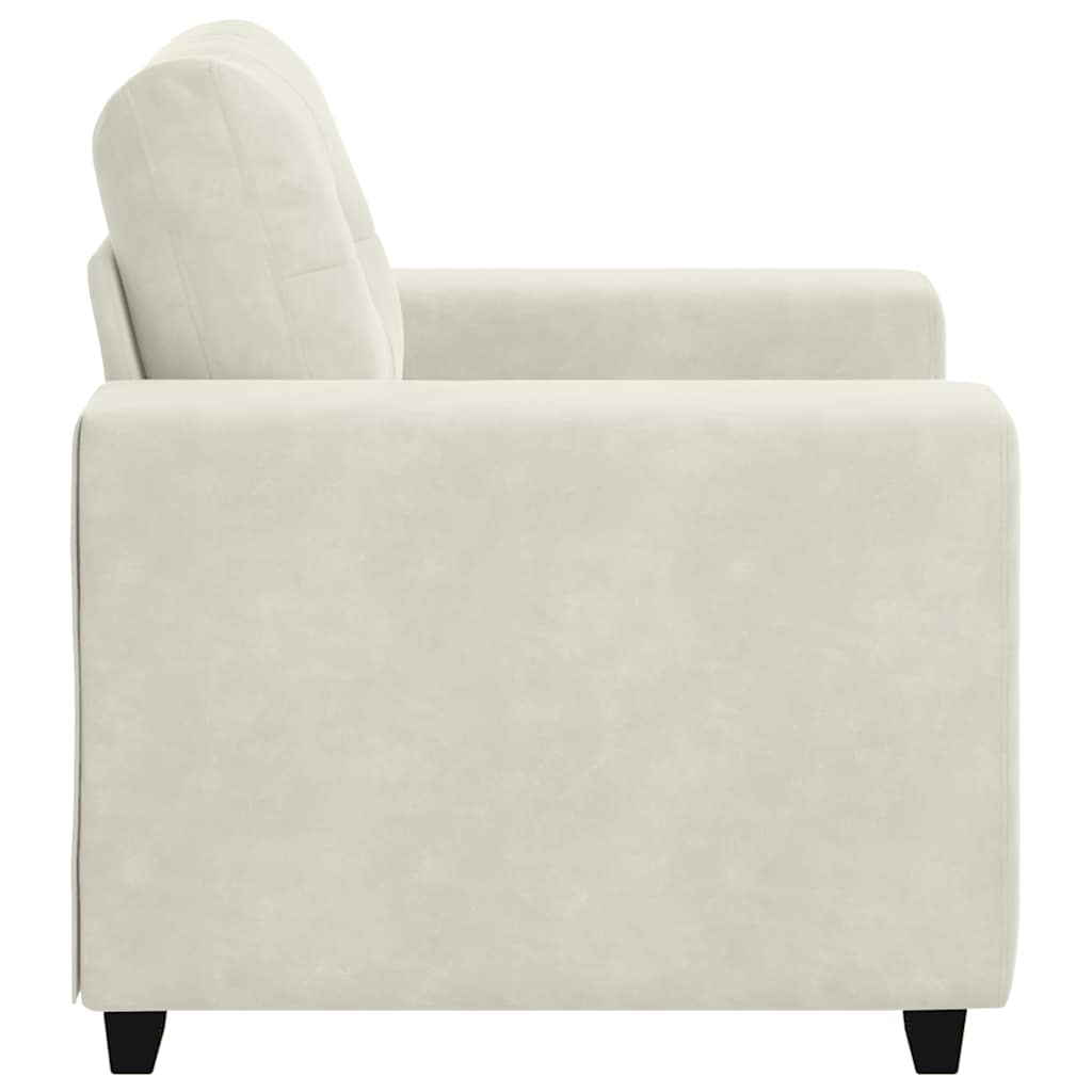 Canapé-fauteuil crème 100x78x80 cm velours - XIOS