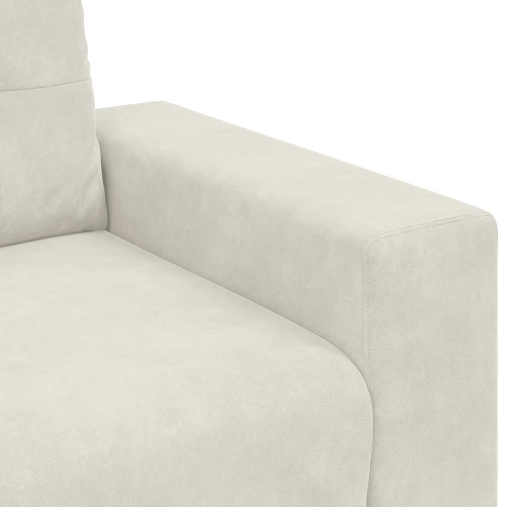 Canapé-fauteuil crème 100x78x80 cm velours - XIOS