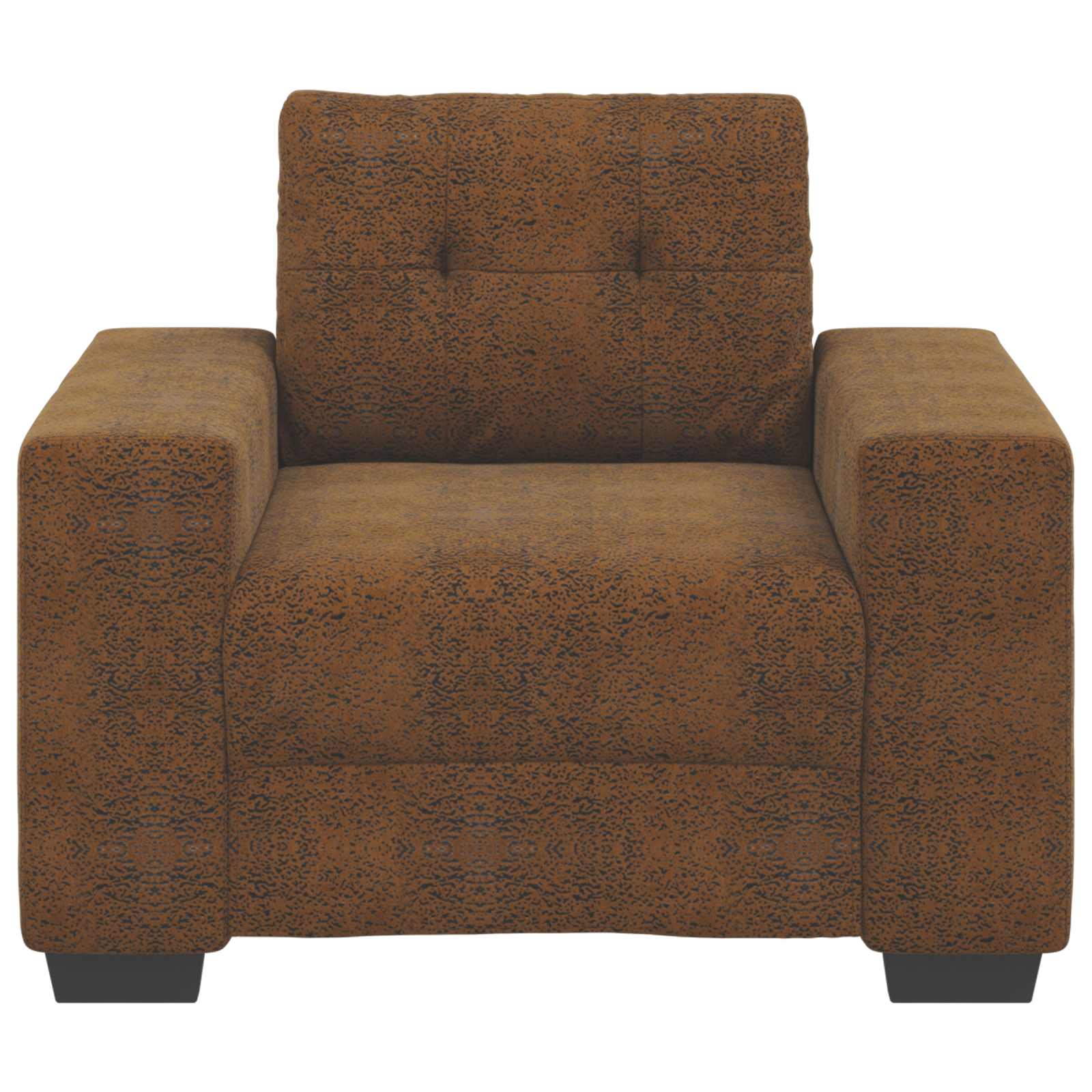 | Fauteuil | avec coussin Marron Faux cuir et bois - XIOS