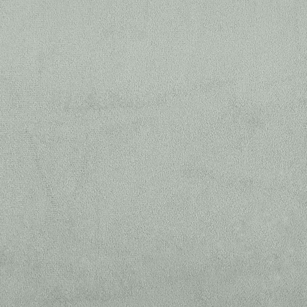 Canapé causeuse gris clair 120 cm velours - XIOS