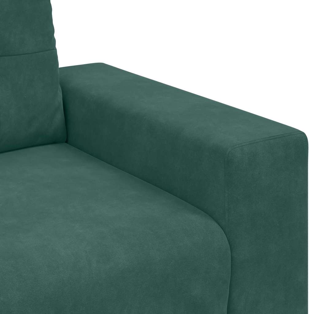 Canapé deux places avec coussin Vert foncé Velours - XIOS