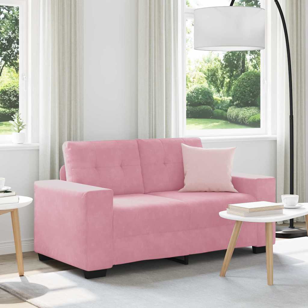 | Canapé Loveseat | avec coussin Rose Velours - XIOS