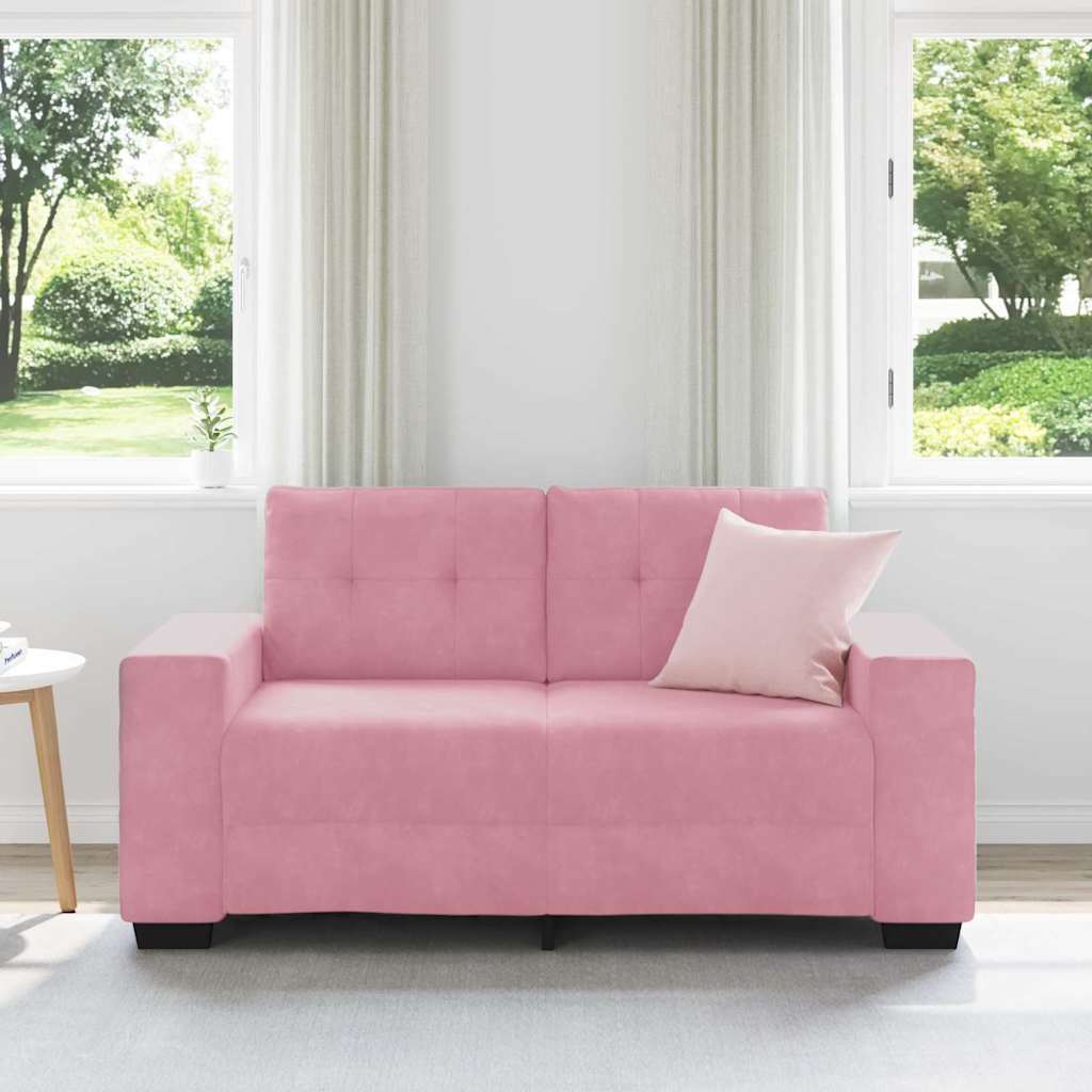 | Canapé Loveseat | avec coussin Rose Velours - XIOS