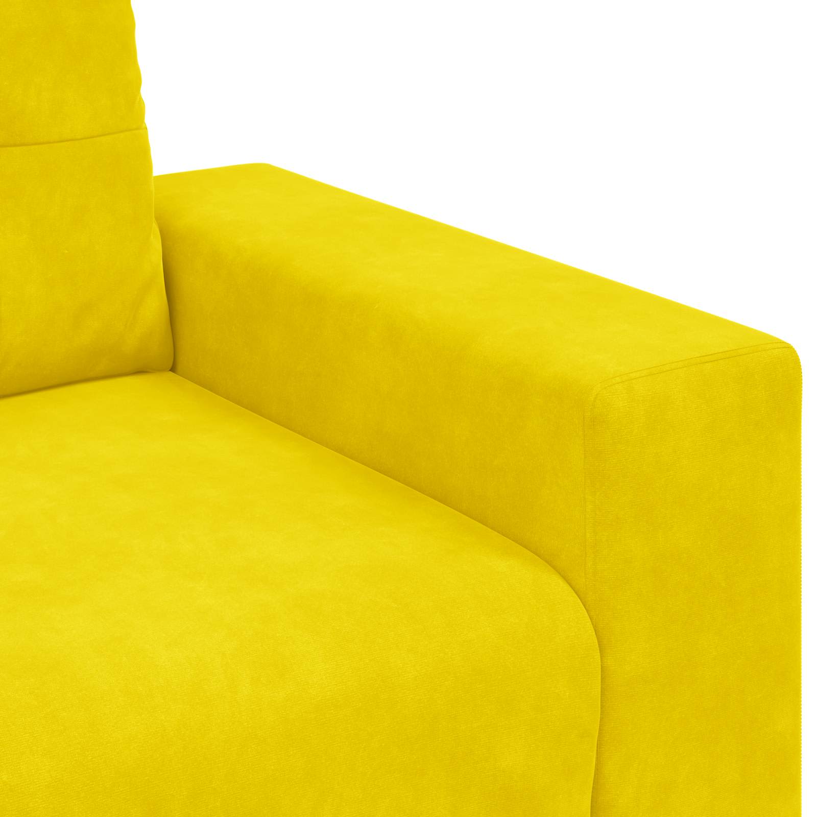 Canapé Loveseat Jaune 160 cm Velours