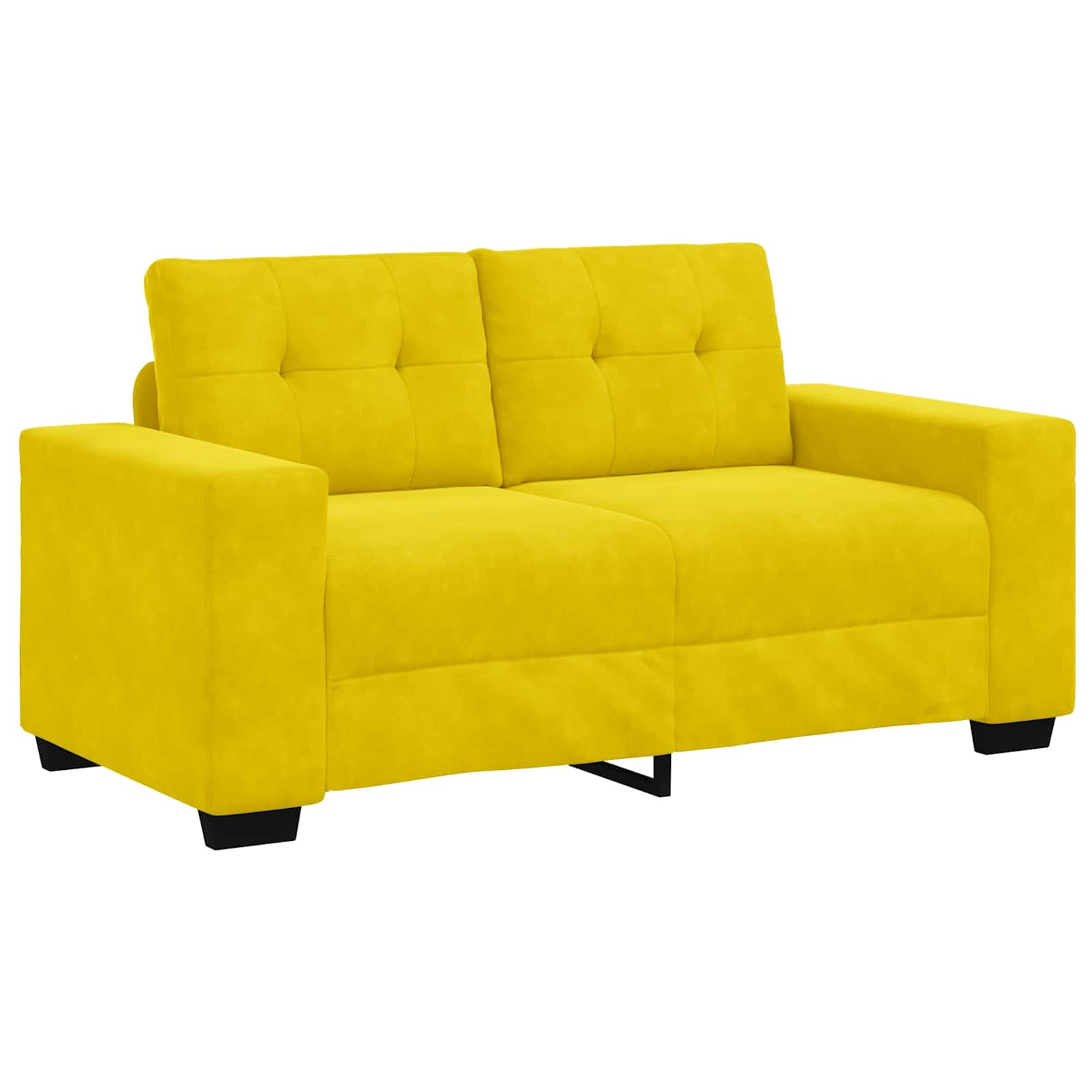 Canapé Loveseat Jaune 160 cm Velours
