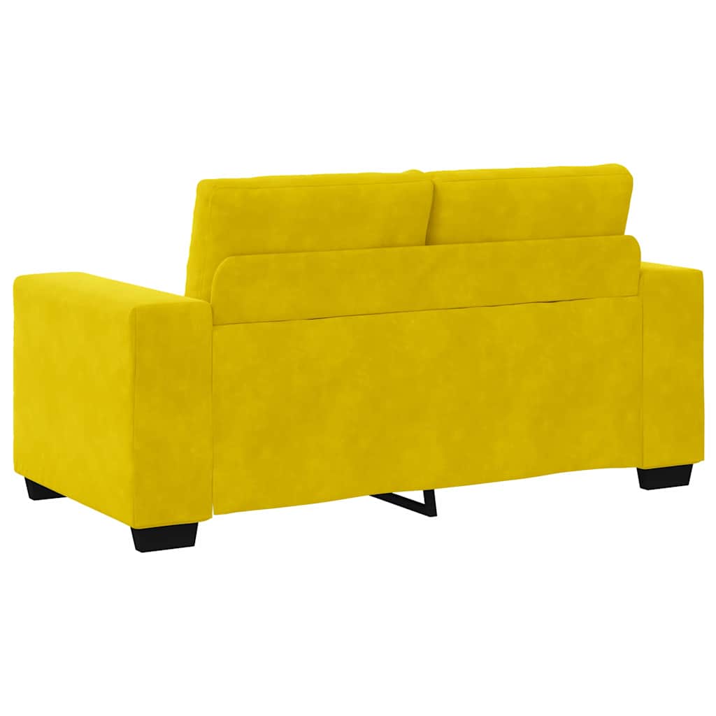 Canapé deux places avec coussin Jaune Velours - XIOS