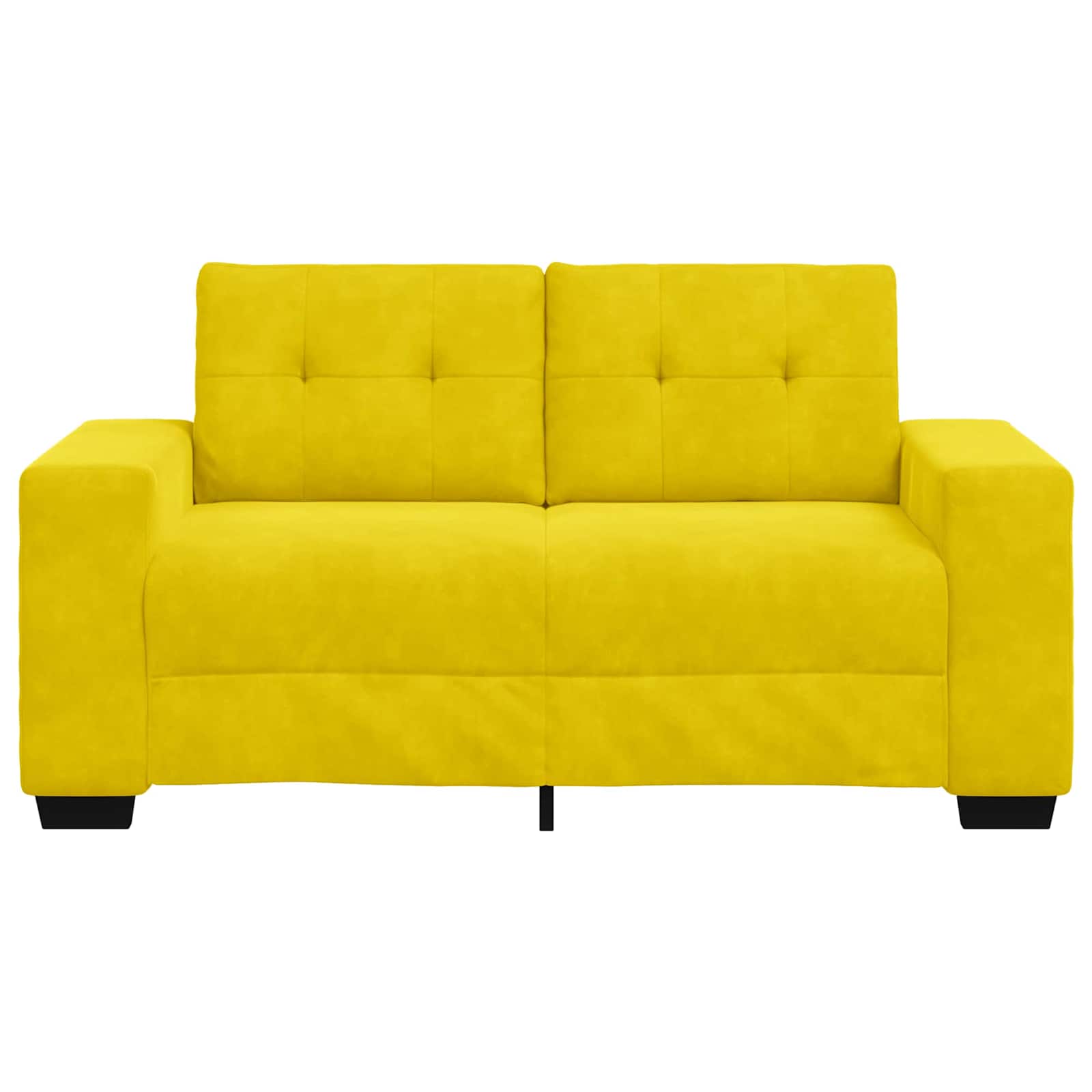 Canapé Loveseat Jaune 160 cm Velours