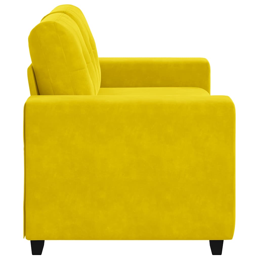 Canapé deux places avec coussin Jaune Velours - XIOS