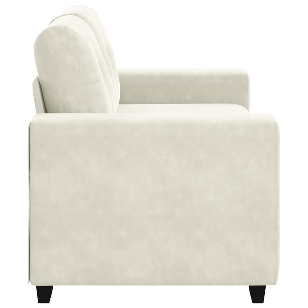 | Canapé Loveseat | avec coussin Crème Velours - XIOS