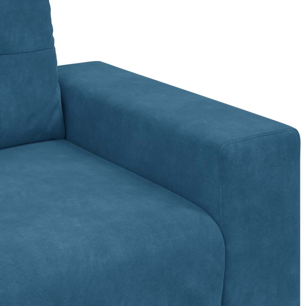 | Canapé Loveseat | avec coussin Bleu Velours - XIOS