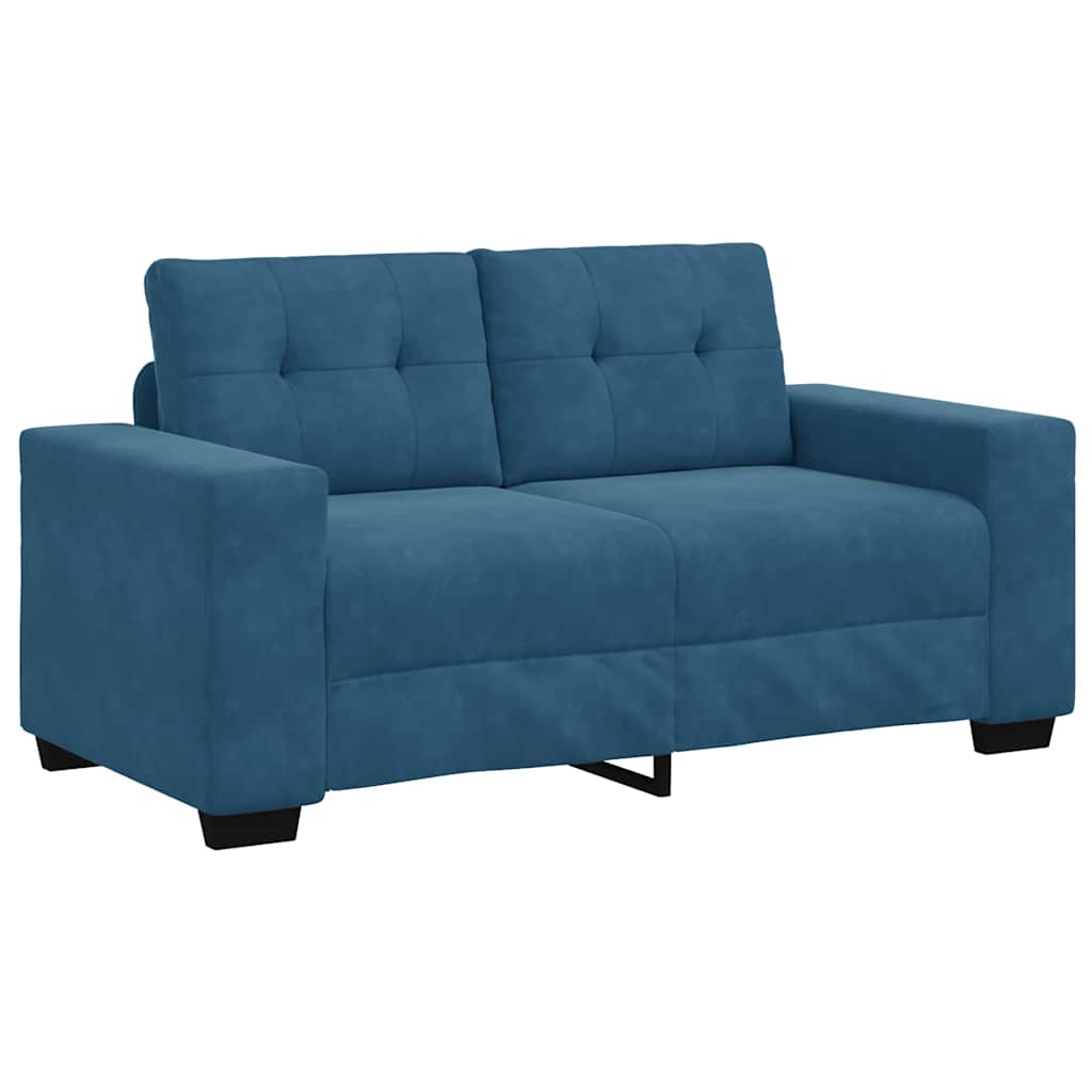| Canapé Loveseat | avec coussin Bleu Velours - XIOS