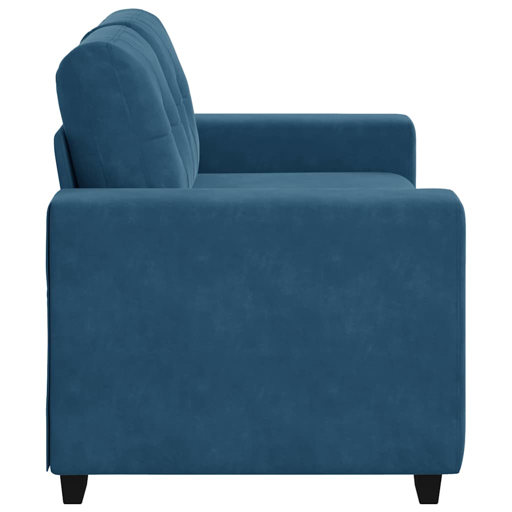 | Canapé Loveseat | avec coussin Bleu Velours - XIOS