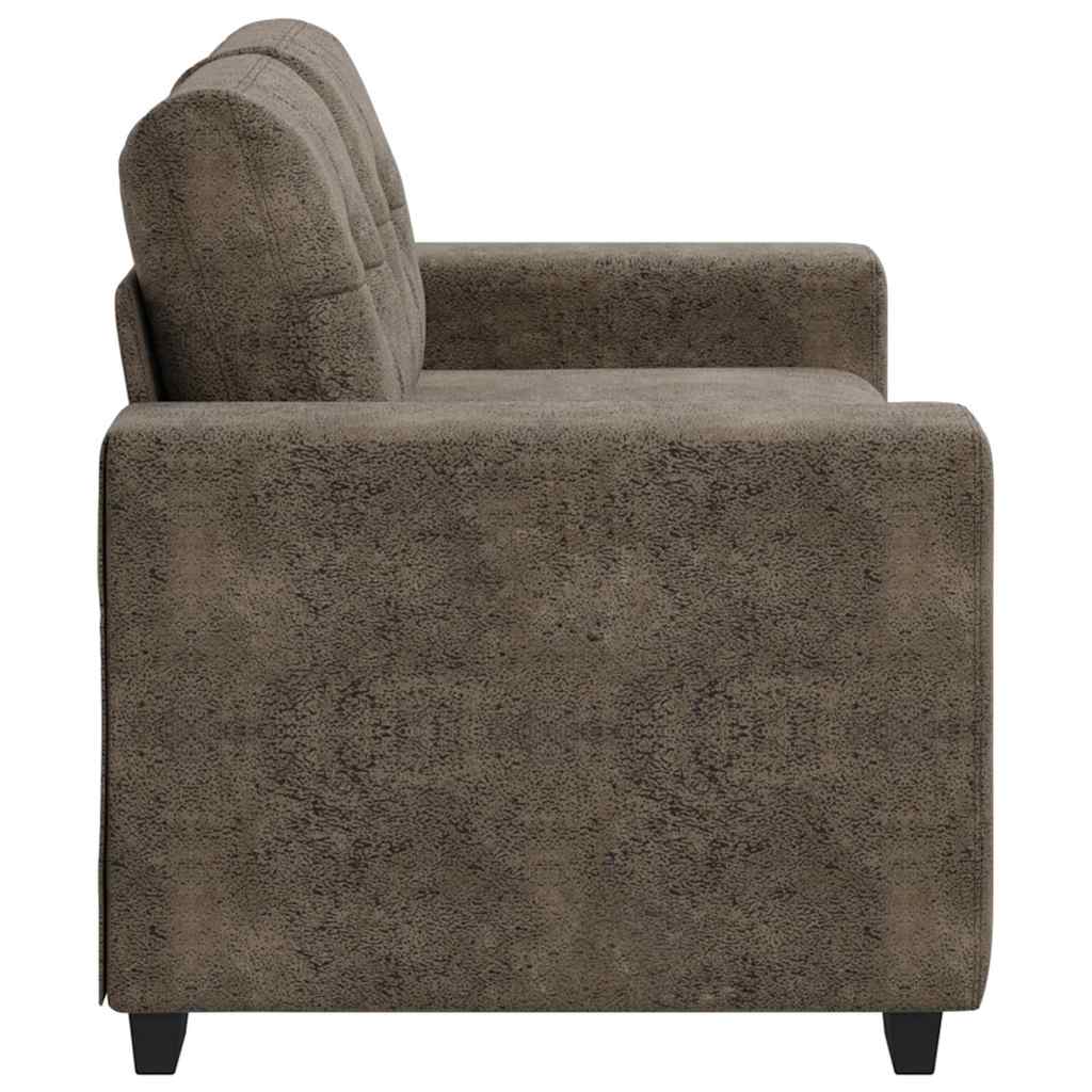 Canapé deux places avec coussin Gris foncé Faux cuir - XIOS