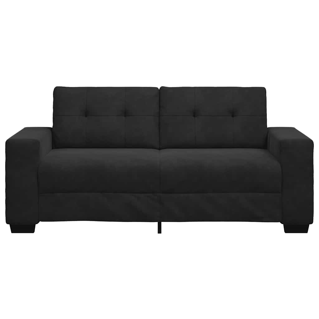 Canapé causeuse noir 140 cm velours - XIOS