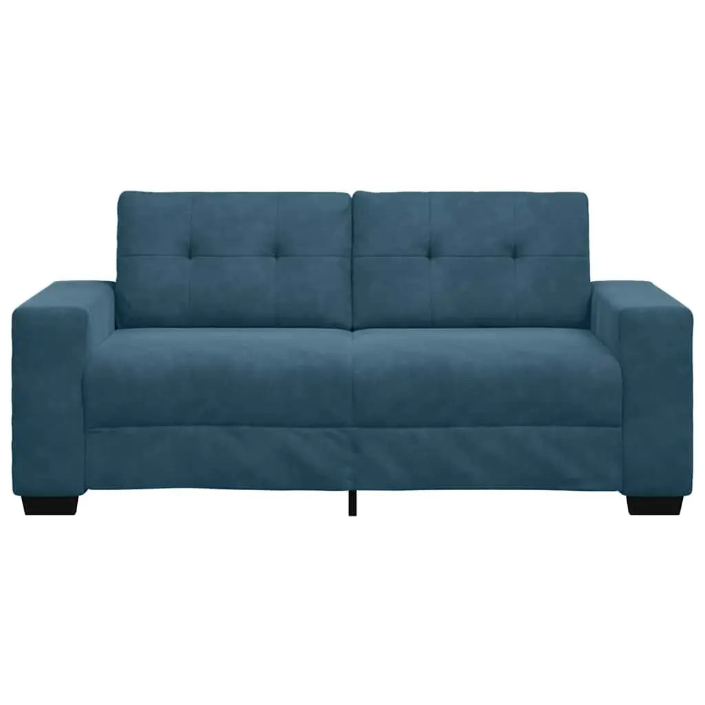 Canapé deux places bleu 180x77x82 cm velours - XIOS