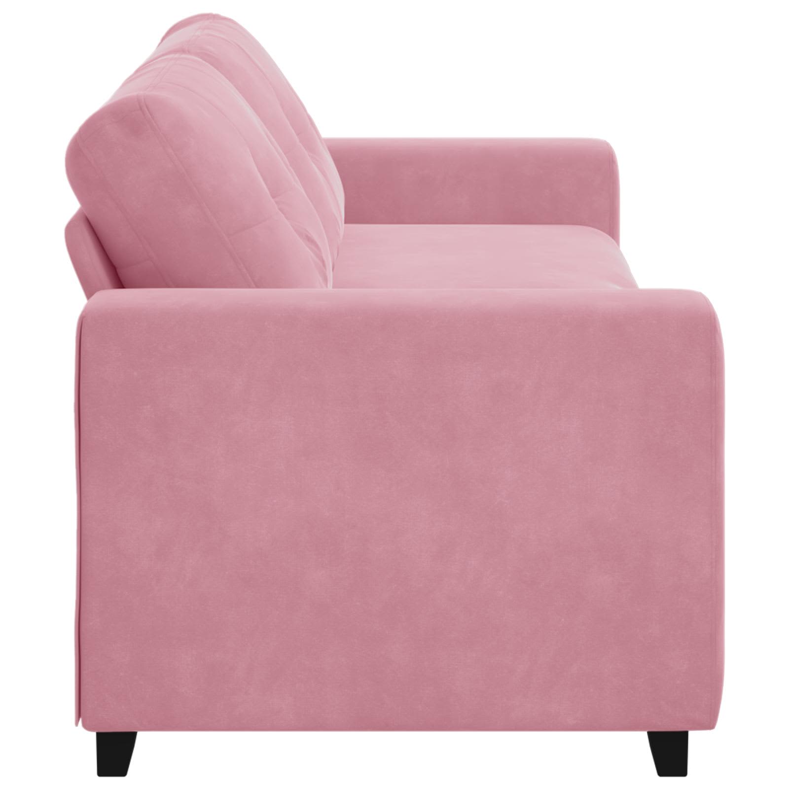| Sofa 3 places | avec coussin Rose Velours - XIOS